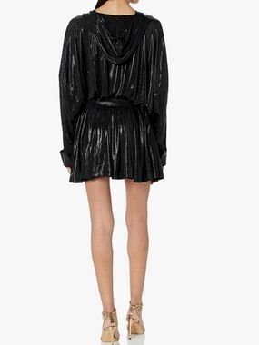 Norma Kamali Black Shiny Mini Dress. Size S